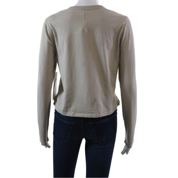 Lululemon Long-Sleeve Logo Tee Beige 4 NEW - Picture 4 of 8